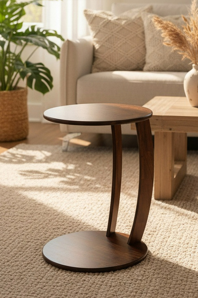 Snippy Elan - 2'li Sehpa Koltuk Sehpası Yan Sehpa Zigon Sehpa Servis Sehpası 58x40 - 50x30