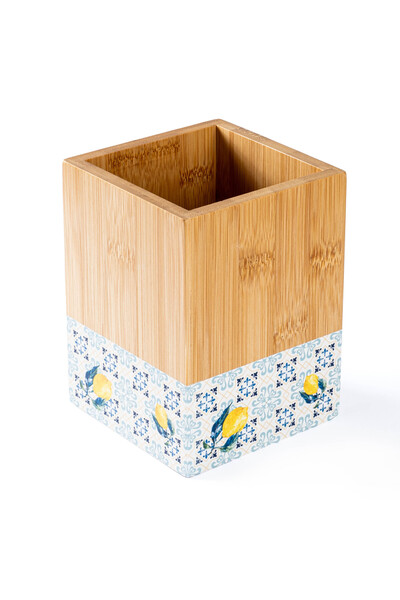 Tantitoni Bamboo Patterned Cutlery Box 13.5X10Cm