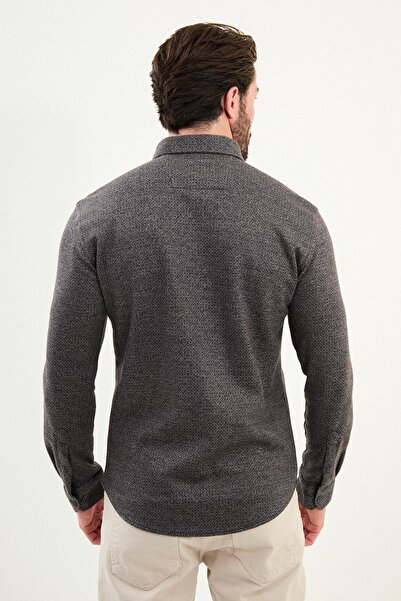 Mcr Patterned Slim Fit Long Sleeve Lumberjack Wool Men's Shirt Brown - 27086.25K