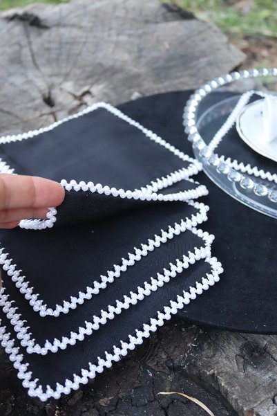 vipceyiz 3-Piece Pearl Stone Cocktail Napkin