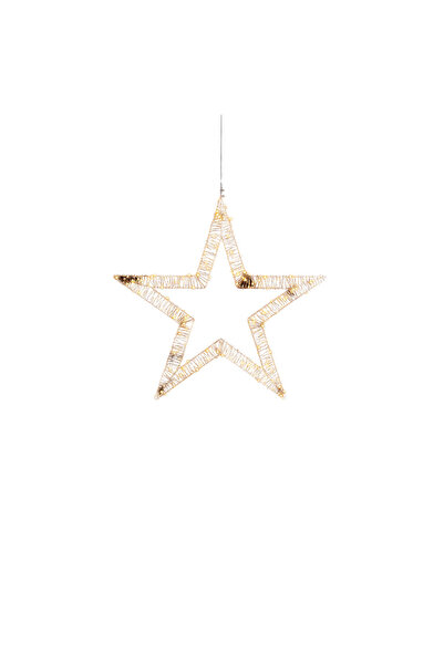 BraziPremium By OLLMA Stea de Crăciun cu micro LED-uri, 40x120 cm, aurie