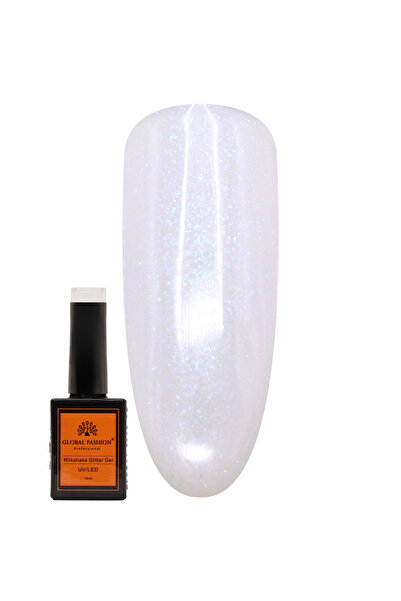 global fashion طلاء أظافر جل لامع ميلك شيك 8 مل - جل لامع متغير اللون يدوم طو...