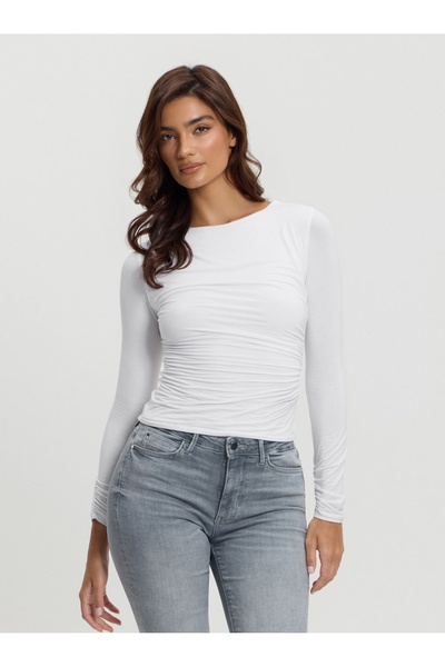 Guess LS SHIRRED NOELLE TO