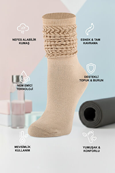 nettofit 4 ζευγάρια γυναικείες εποχιακές κάλτσες γιόγκα για γυμναστική και αερόμπικ