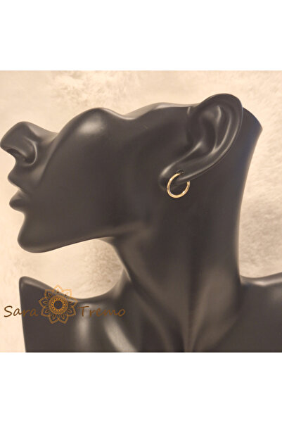 SaraTremo Στρογγυλά σκουλαρίκια 'Delicat Aurii' 1,2 cm, επιχρυσωμένα