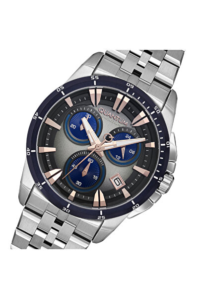 Quantum Men's Chronograph Gun Dial Watch - PWG1124.360