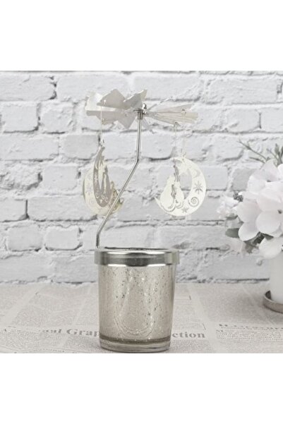 KESNUP Περιστρεφόμενη θήκη κεριού με φεγγάρι και γάτα 16 x 6 εκ.