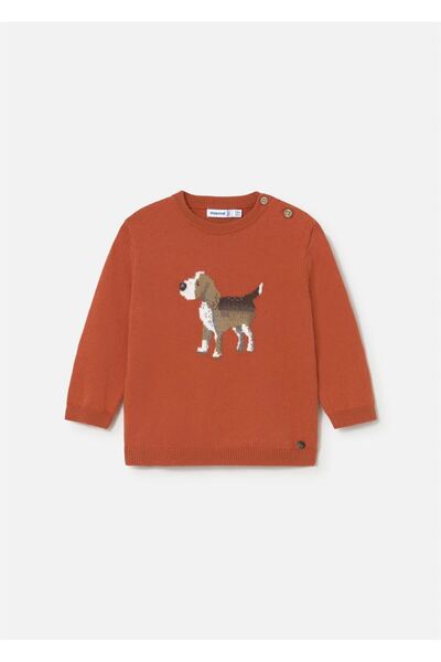 MAYORAL Baby Boy Motif Sweater Orange 2343