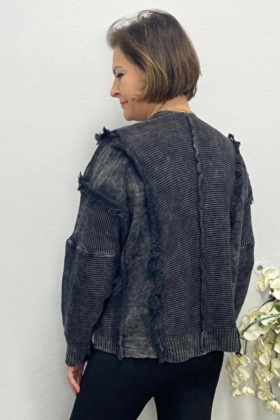 Mia Butik Plus Size Bohemian Black Cardigan