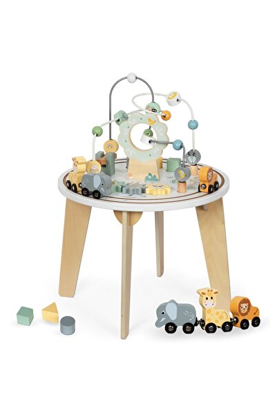 SmartVibe smart kinder vibe Masă educativă Montessori din lemn de la MasterKid cu trenuleț magnetic, activități senzoriale