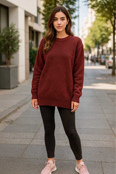 KOZİA OUTDOORS Oversize kroj Udoban, šareni okrugla kragna pleteni džemper