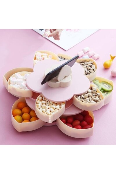 GREATON Cutie în formă de floare pentru servirea bomboanelor, nucilor, seminț...