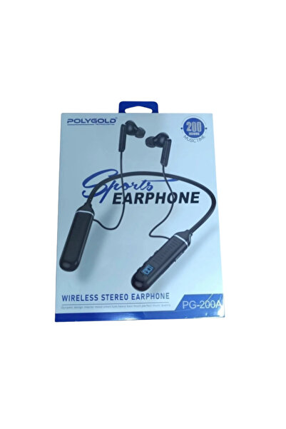 PG200 Athlete Bluetooth Earphone with Lcd Charging Indicator Neckband 200 Hours Charging Capacity