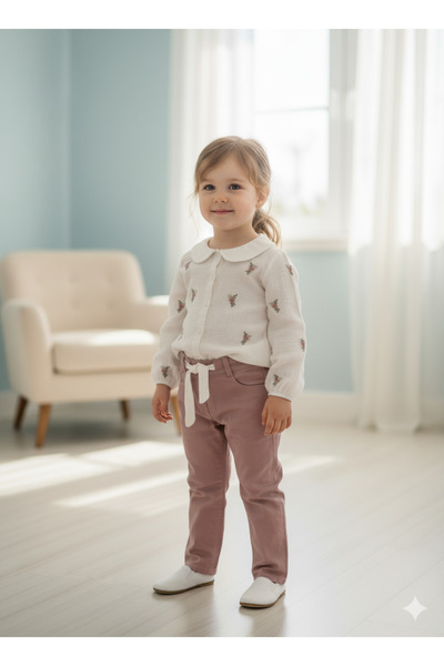 Selvira Girls' Cotton Double Set - 6/9 Age Range