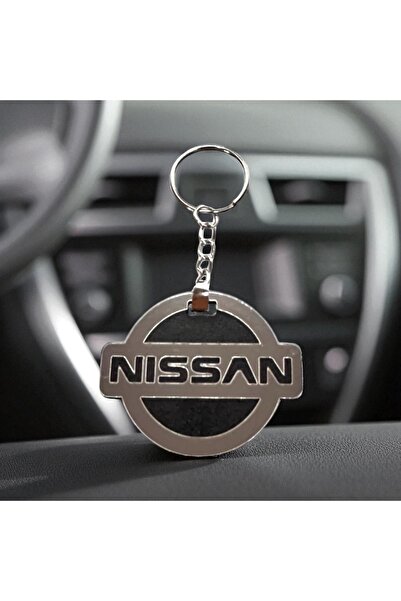 Pemina ميدالية مفاتيح سيارة نيسان من الخشب المضغوط متوسط الكثافة بسماكة 3 مم مع تفاصيل من البليكسي