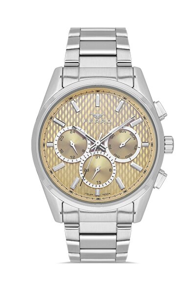 FERRO Silver Steel Band Men's Wristwatch Fm43031A-A7 All Functions Active 3Atm Water Resistant
