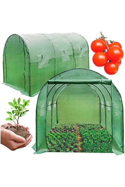 KESNUP Ηλιακό θερμοκήπιο κήπου, για σπορόφυτα και λαχανικά, με σωλήνες, πράσινο