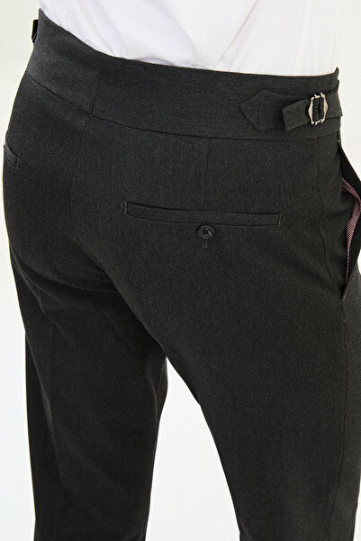 Mcr Straight Super Slim Fit Belt Detailed Buckle Men's Trousers Anthracite - 38339.25K