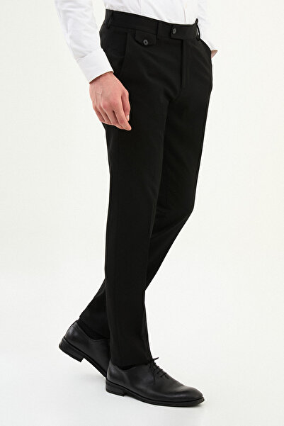 Mcr Straight Super Slim Fit Pocket Detail Men's Trousers Black - 38340.25K