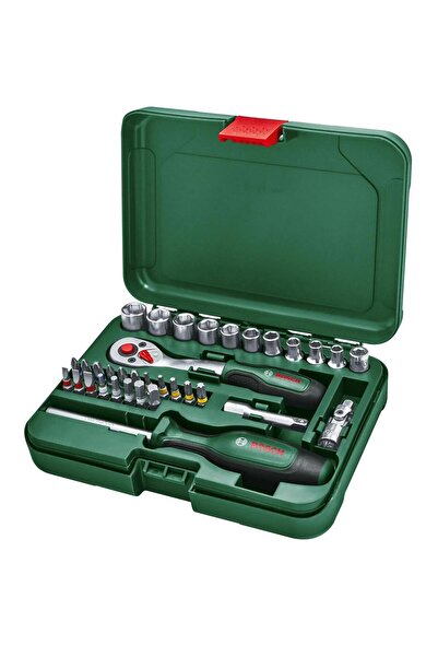 Bosch Home and Garden 1/4" Socket and Screwdriver Set 34 Pieces - 1600A02BY1