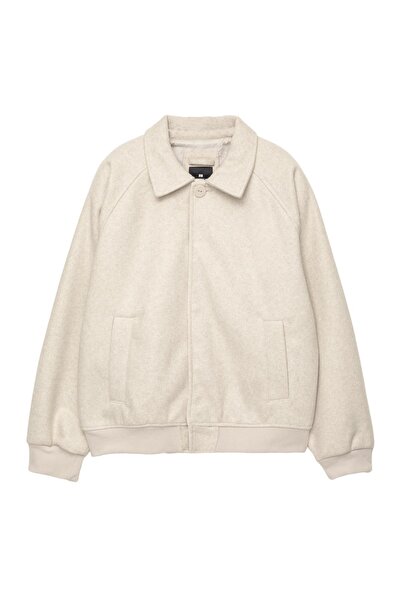 Pull & Bear Felt texture bomber jacket