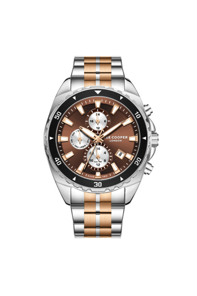 Lee Cooper Men's Multi Function Dark Brown/Silver Dial Watch - LC08217.540