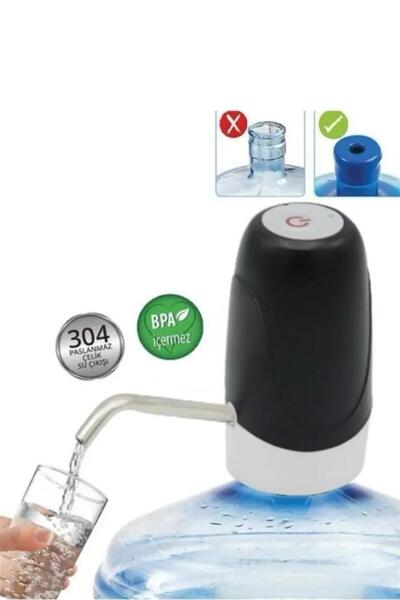 Bayev Siyah Şarjlı Su Pompası - Şarjlı Damacana Pompası