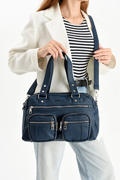 çantamgelsin Mega Polo Lisbon/Soft Leather Multi-Compartment Women's Shoulder Bag