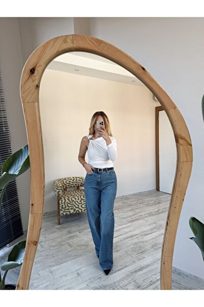 BeeYouStudio جينز مستقيم عالي الخصر موديل Zr