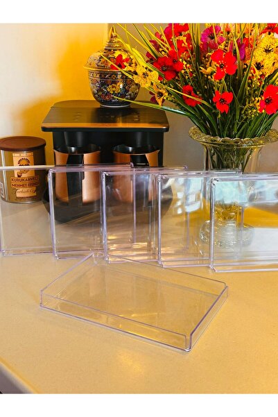 MAKRİ HOME 6-Piece Crystal Clear Presentation Tray – 225 X 145 X 20 mm