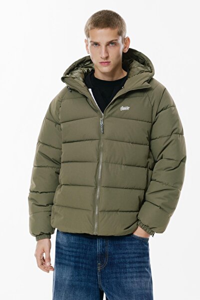 Pull & Bear STWD hooded puffer jacket