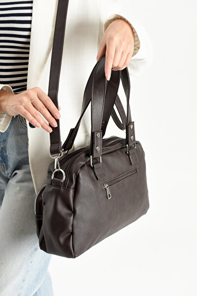 çantamgelsin Mega Polo Lisbon/Soft Leather Multi-Compartment Women's Shoulder Bag