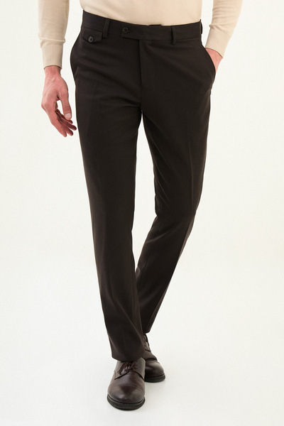 Mcr Straight Super Slim Fit Pocket Detailed Men's Trousers Brown - 38340.25K