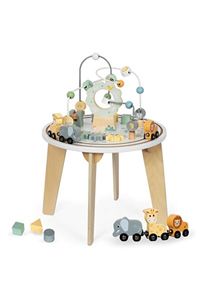 SmartVibe smart kinder vibe Masă educativă Montessori din lemn de la MasterKid cu trenuleț magnetic, activități senzoriale