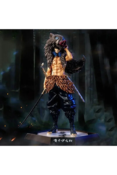 BANDAI Yellow 30cm Demon Slayer Figures Hantengu Anime Figure Himejima Gyoumei Figurine Kimetsu No Yaiba To