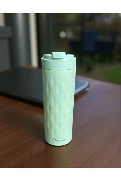 Penguen Stainless Steel 500ml Outdoor Thermos 6 Hours Hot 12 Hours Cold Cup Thermos Patterned Mug