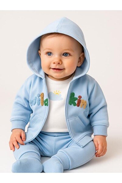 Zekids طقم بدلة رياضية للأطفال بغطاء للرأس مكون من 3 قطع