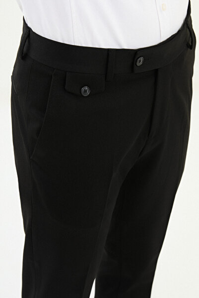 Mcr Straight Super Slim Fit Pocket Detail Men's Trousers Black - 38340.25K