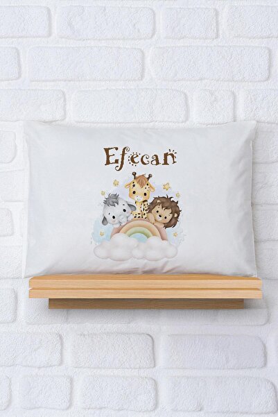 Pia Baby %100 Pamuk İsim Yazılı Bebek Yastık Kılıfı – 35x45 cm Organik Baskı