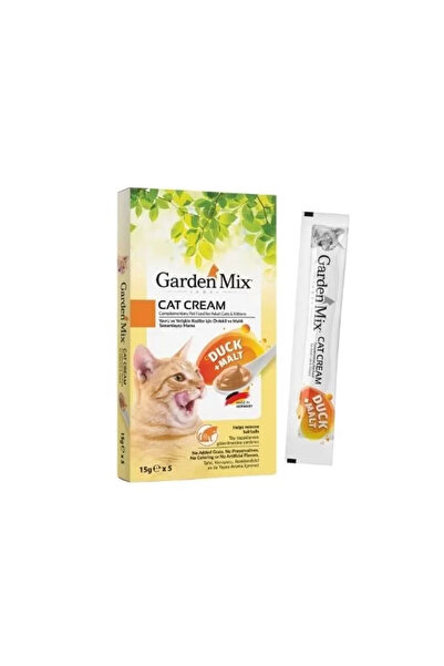 Gardenmix Garden Mix Malt and Duck Liquid Cat Treat Food 15 Gr X 5 Pieces