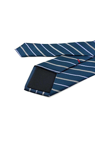 Kravatkolik Балський стиль, кольори нафти, лінійний візерунок, італійський шовковий краватка IK1977