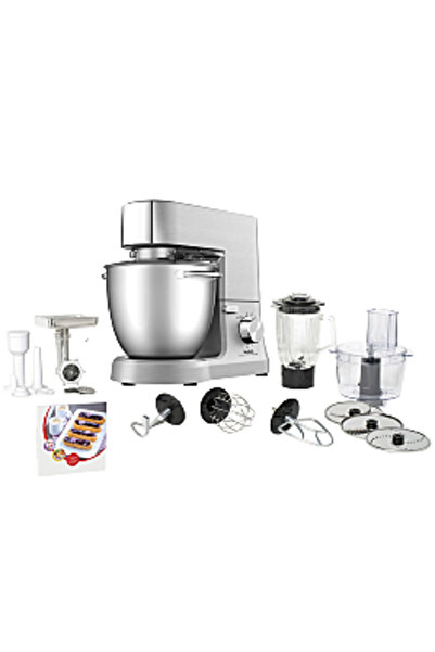 TEFAL Food processor QB813D38, 1500 W, 8 speeds, 6.7 liter bowl, 1.4 liter blender, Silver
