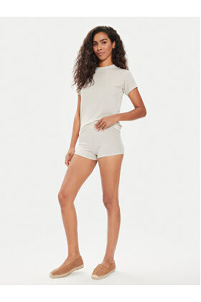 American Vintage Γυναικείο υφασμάτινο σορτς WEP00AE24 Εκρού