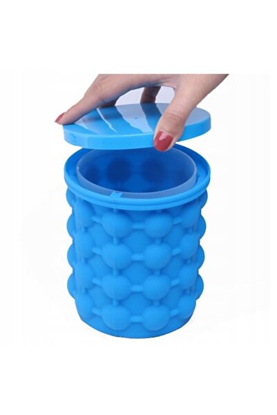 DECORTREND Δοχείο ψύξης πάγου σε σχήμα κύβου, DECORTREND, 2 σε 1, 40 κύβοι, μπλε, 500ml