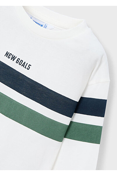 MAYORAL 4-10 Years Old Boy's Set |   White Crew Neck T-Shirt, Green Puffer Vest, Navy Blue Bottoms