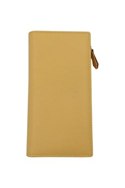 HASSION - Women's Leather Wallet B01, Light Yellow