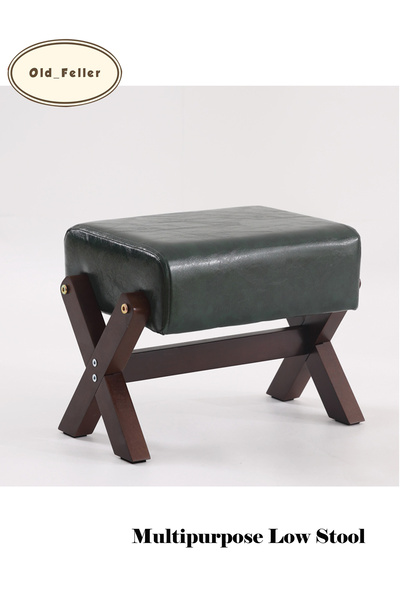 Old_Feller كرسي من الخشب الصلب على الطراز الاسكندنافي، مصمم ليكون بمثابة مقعد للأحذية، ومقعد متدرج، وطاولة مميزة