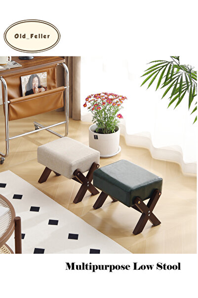 Old_Feller كرسي من الخشب الصلب على الطراز الاسكندنافي، مصمم ليكون بمثابة مقعد للأحذية، ومقعد متدرج، وطاولة مميزة