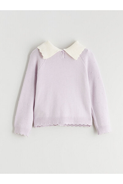 LC Waikiki LCW baby Bebe Yaka Kız Çocuk Triko Kazak ve Pantolon 2'li