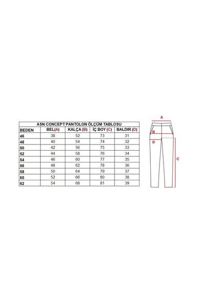ASN concept Men's Navy Blue Trousers with Front Seam Detail (with Large Size Option)